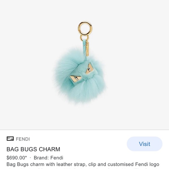 ❌SOLD❌Fendi Bugs Bag Charm - Picture 6 of 6